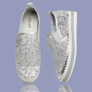Sparkle Lacy Slip-On Shoes