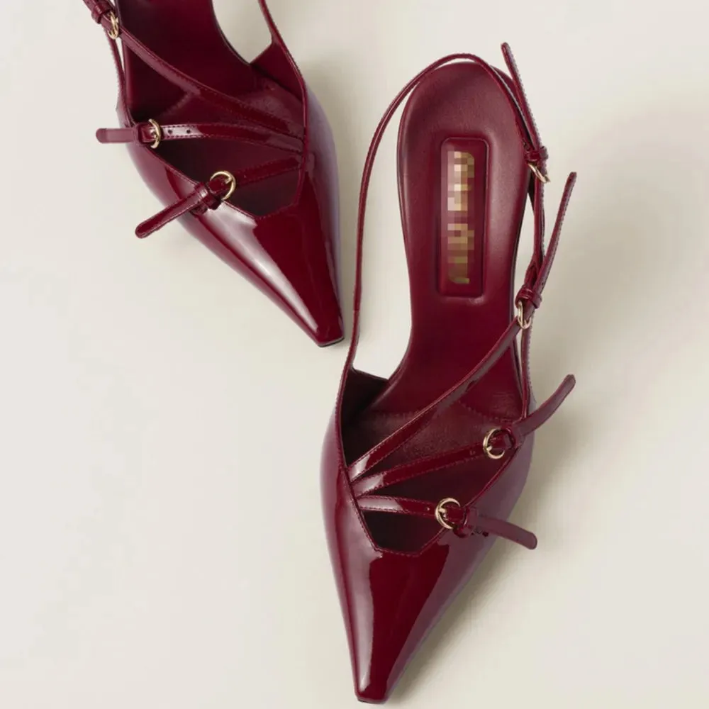 Square Toe Stiletto Pumps