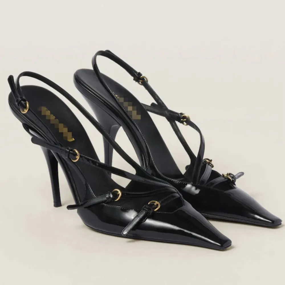 Square Toe Stiletto Pumps