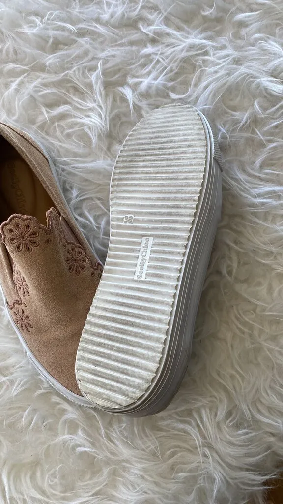 Suede Platform Slip On Sneaker