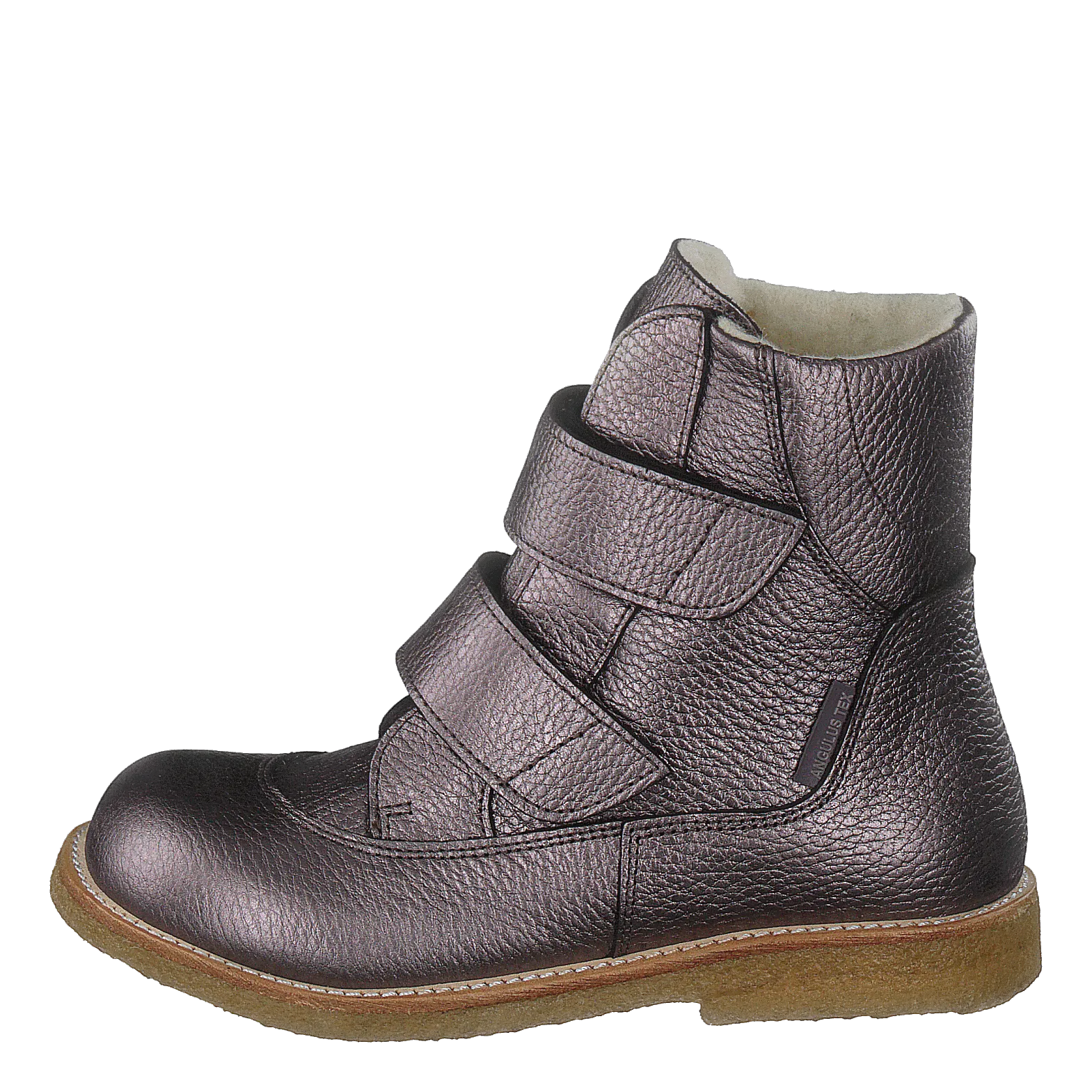 Tex-boot With Velcro Straps Mauvé Shine