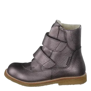 Tex-boot With Velcro Straps Mauvé Shine