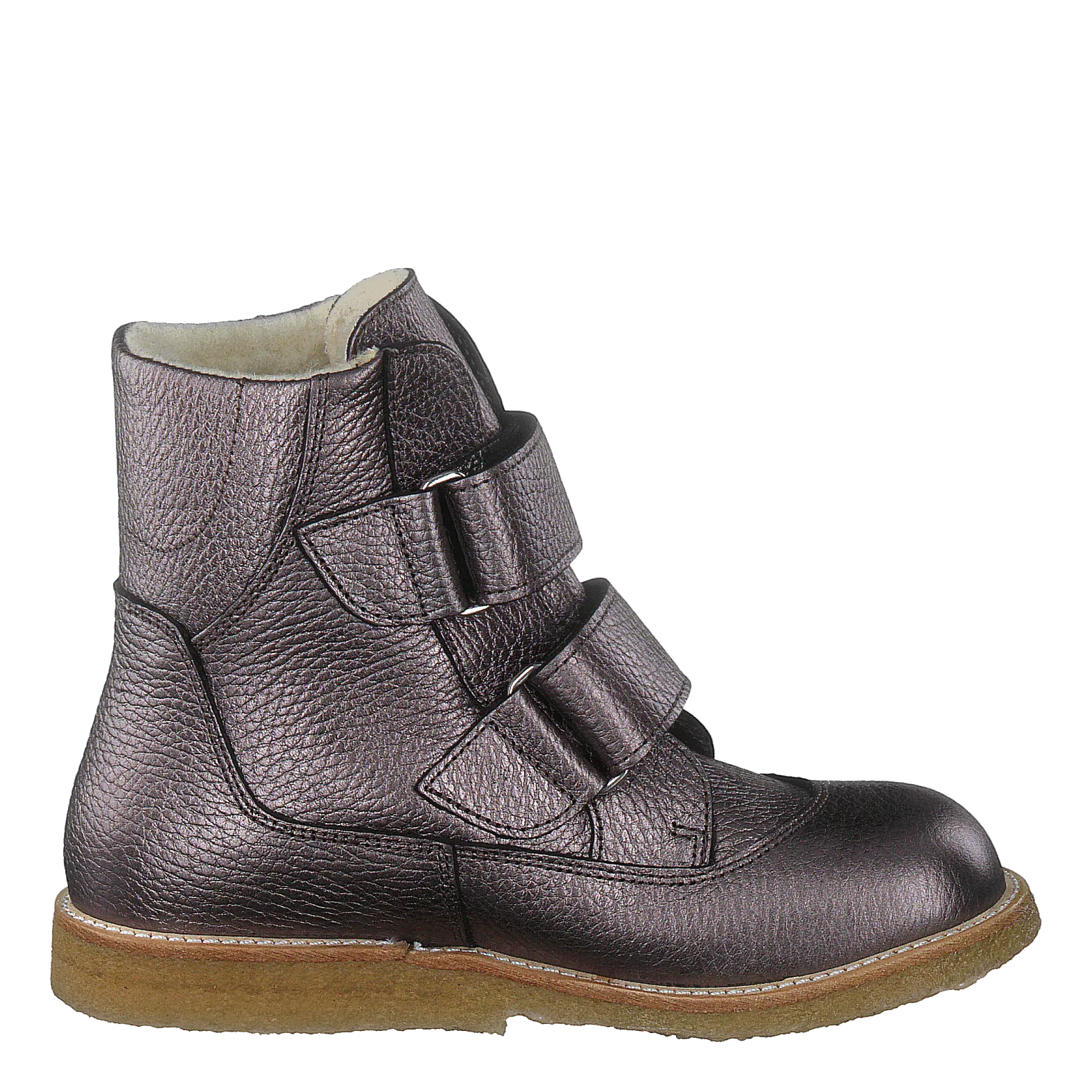 Tex-boot With Velcro Straps Mauvé Shine