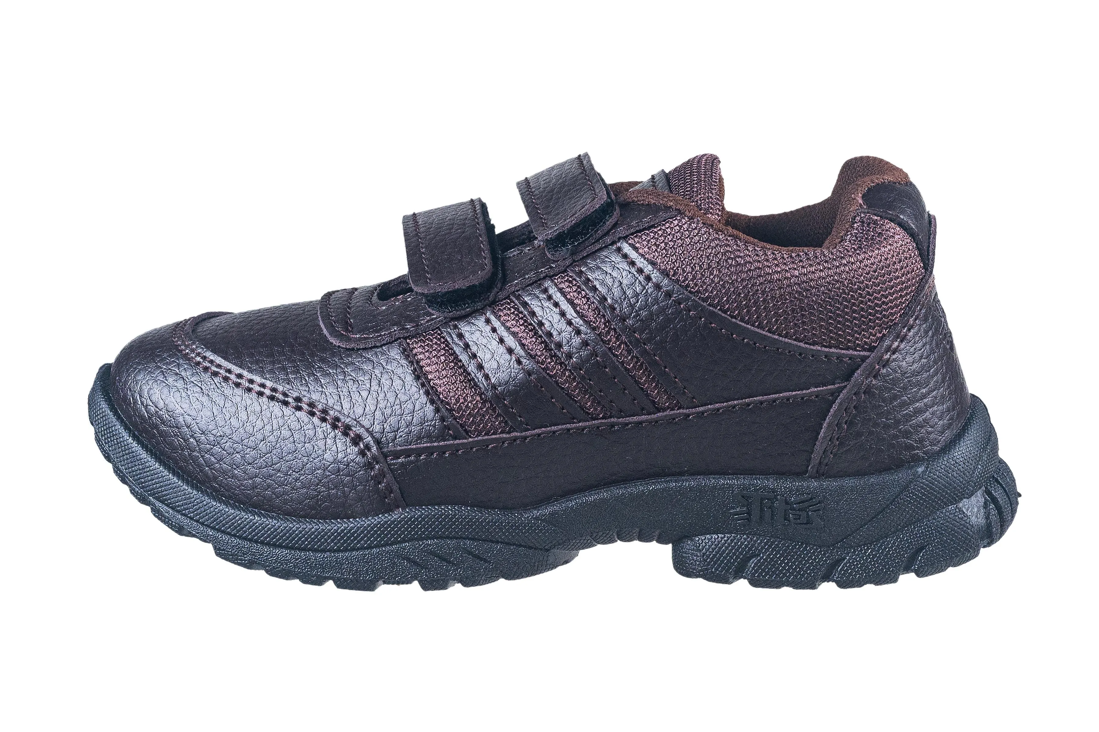 Titas Boys Velcro Brown School Shoe (4 Years-9 Years Kids)