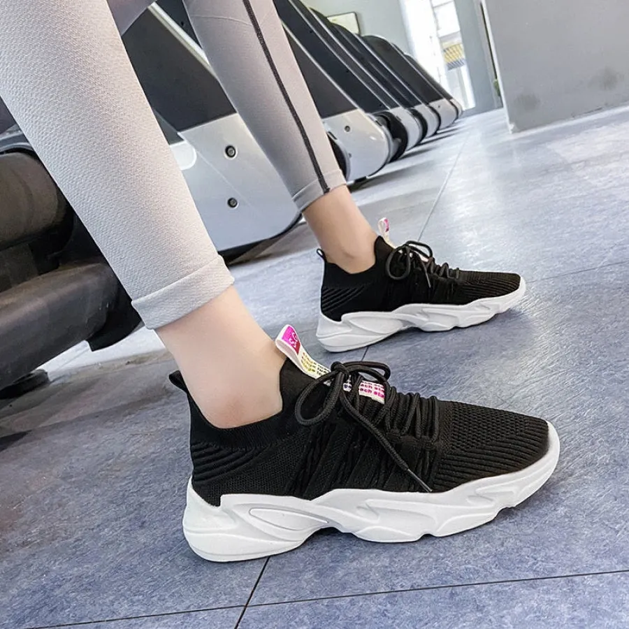 Tênis Knit Confortável Plataforma Feminino