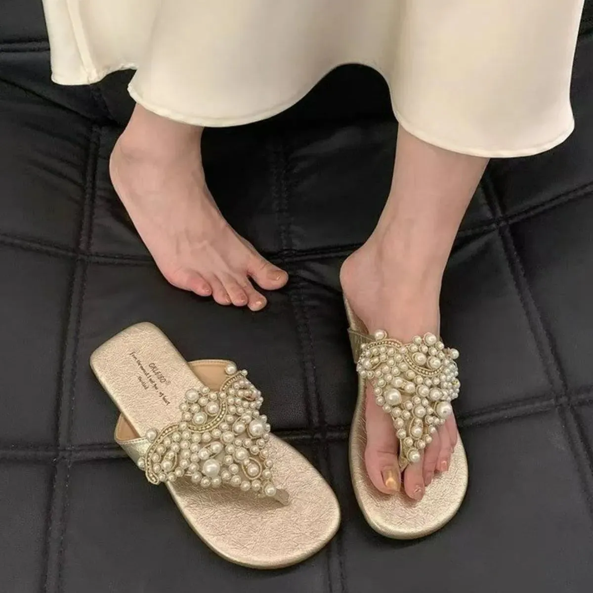 Toe Post Flats Sandals