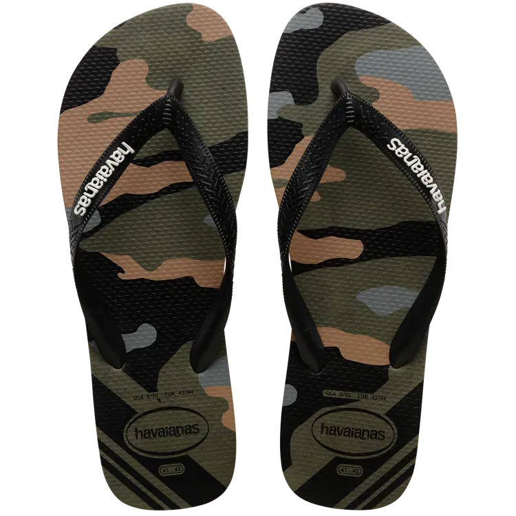 Top Camo Flip Flops