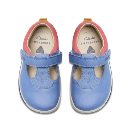 UK 4.5 Blue Noodle Bright T-Bar Velcro Walker