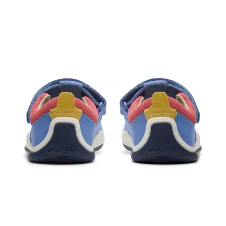 UK 4.5 Blue Noodle Bright T-Bar Velcro Walker