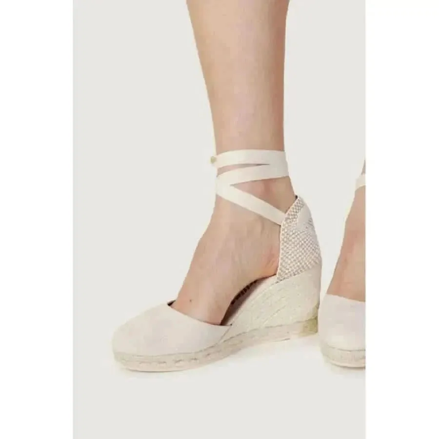 White Cotton Espadrilles for Women Size 6.5