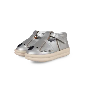 Zilpa Shoes | Koala | Silver Grey Metallic Leather