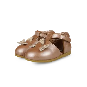 Zunu Shoes | Gold Fish | Clay Metallic Leather